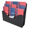Deflecto 13.38 in. x 3.5 in. x 11.5 in. 6 Removable Dividers 3-Tier Document Organizer - Black